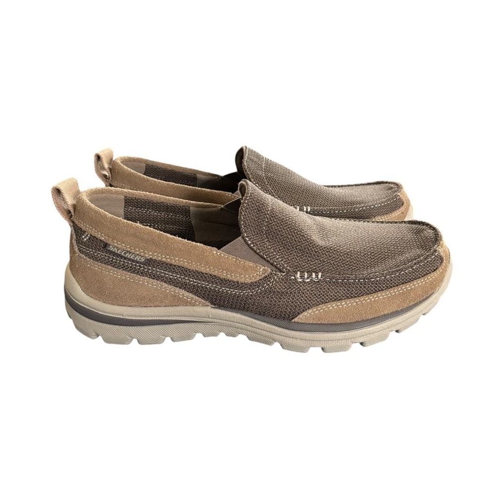 Skechers Relaxed Fit Superior - Milford Men’s Loafer Sz 9.5 Brown Tan Slip On